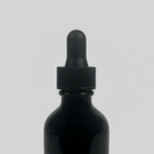 Black Ribbed Glass Dropper - 20-400