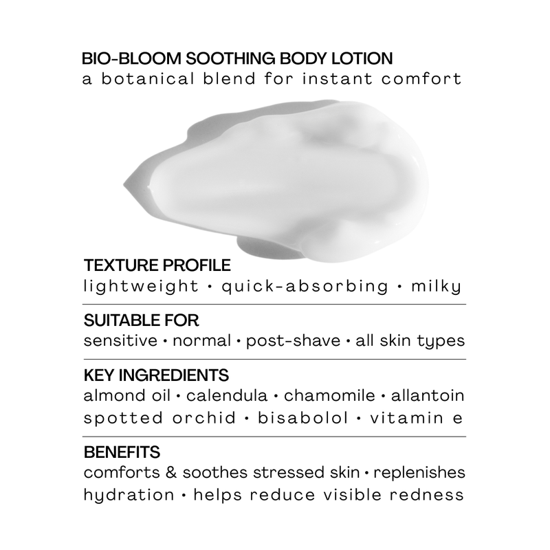 Bio-Bloom Soothing Body Lotion Texture, Ingredients, & Benefits