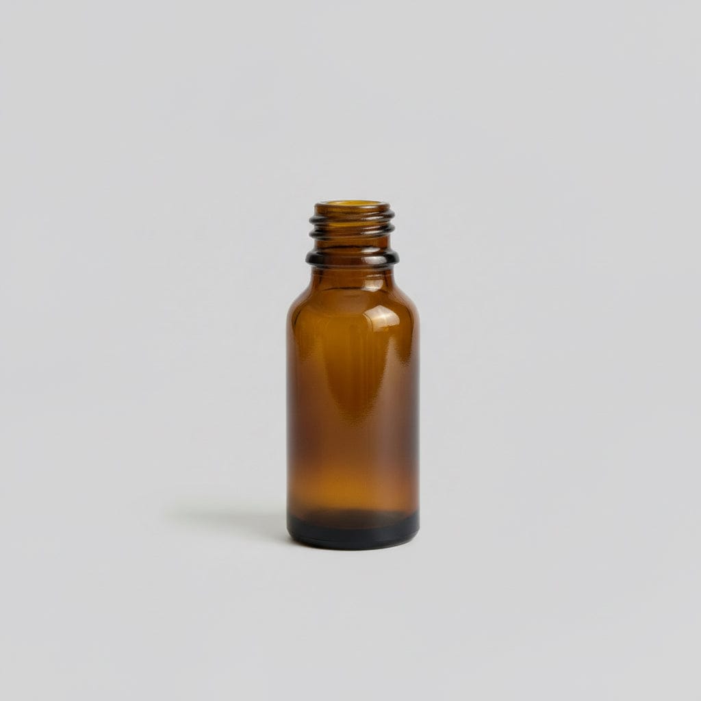 Pravada private Label Boston Round Amber Glass Bottle - 15ml