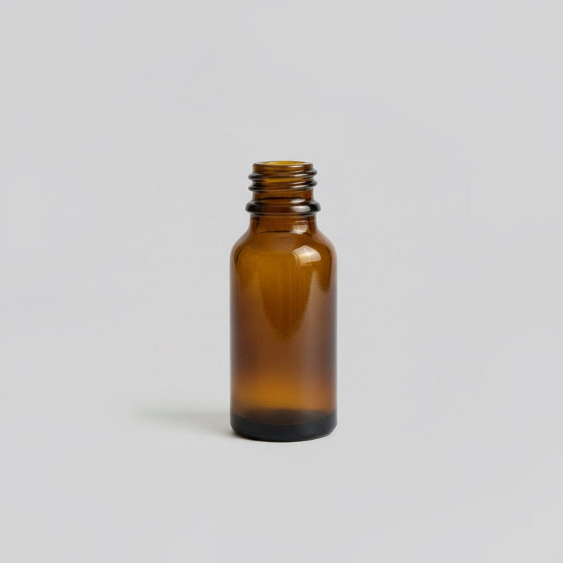 Pravada private Label Boston Round Amber Glass Bottle - 15ml