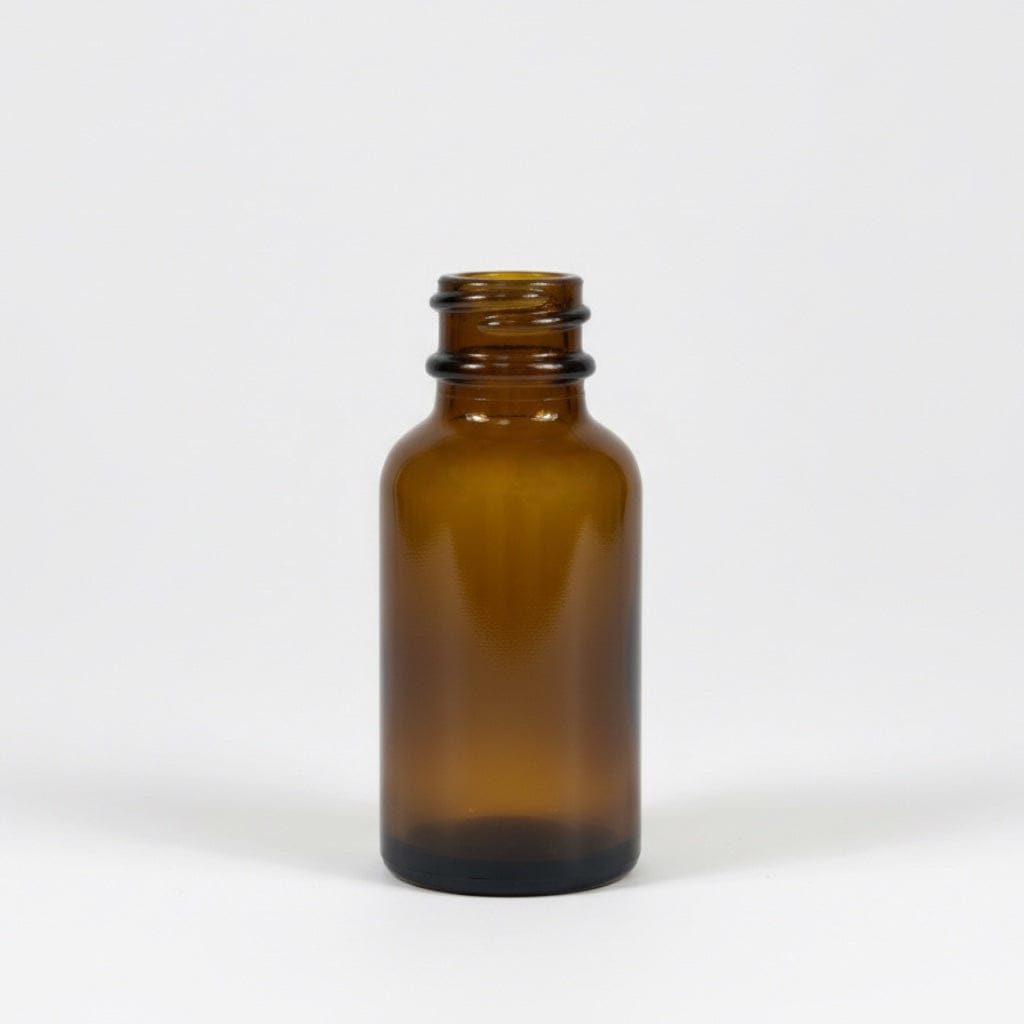 Pravada private Label Boston Round Amber Glass Bottle - 1oz