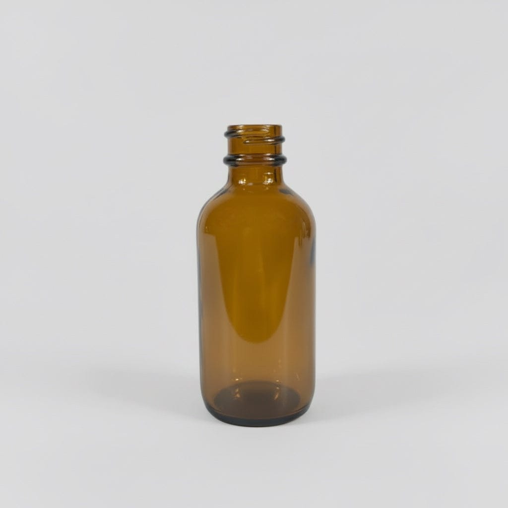 Pravada private Label Boston Round Amber Glass Bottle - 2oz