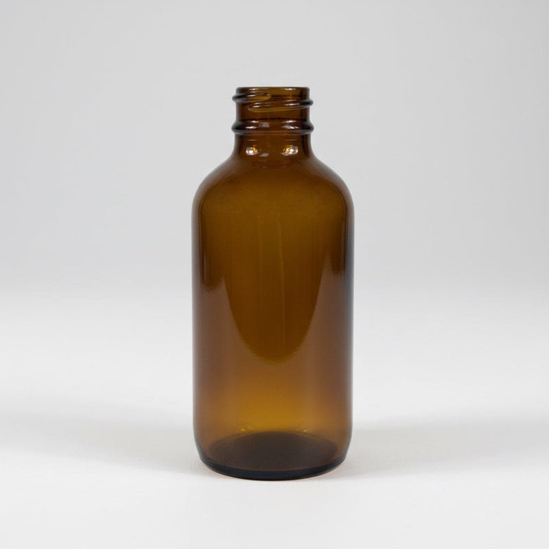 Pravada private Label Boston Round Amber Glass Bottle - 4oz