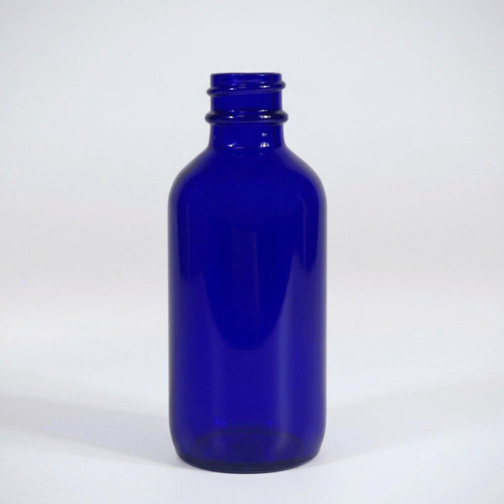 Pravada private Label Boston Round Cobalt Blue Glass Bottle - 2oz