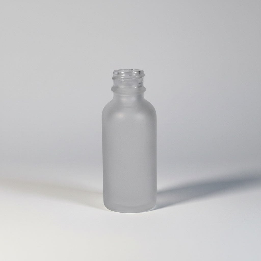 Pravada private Label Boston Round Frosted Glass Bottle - 1oz