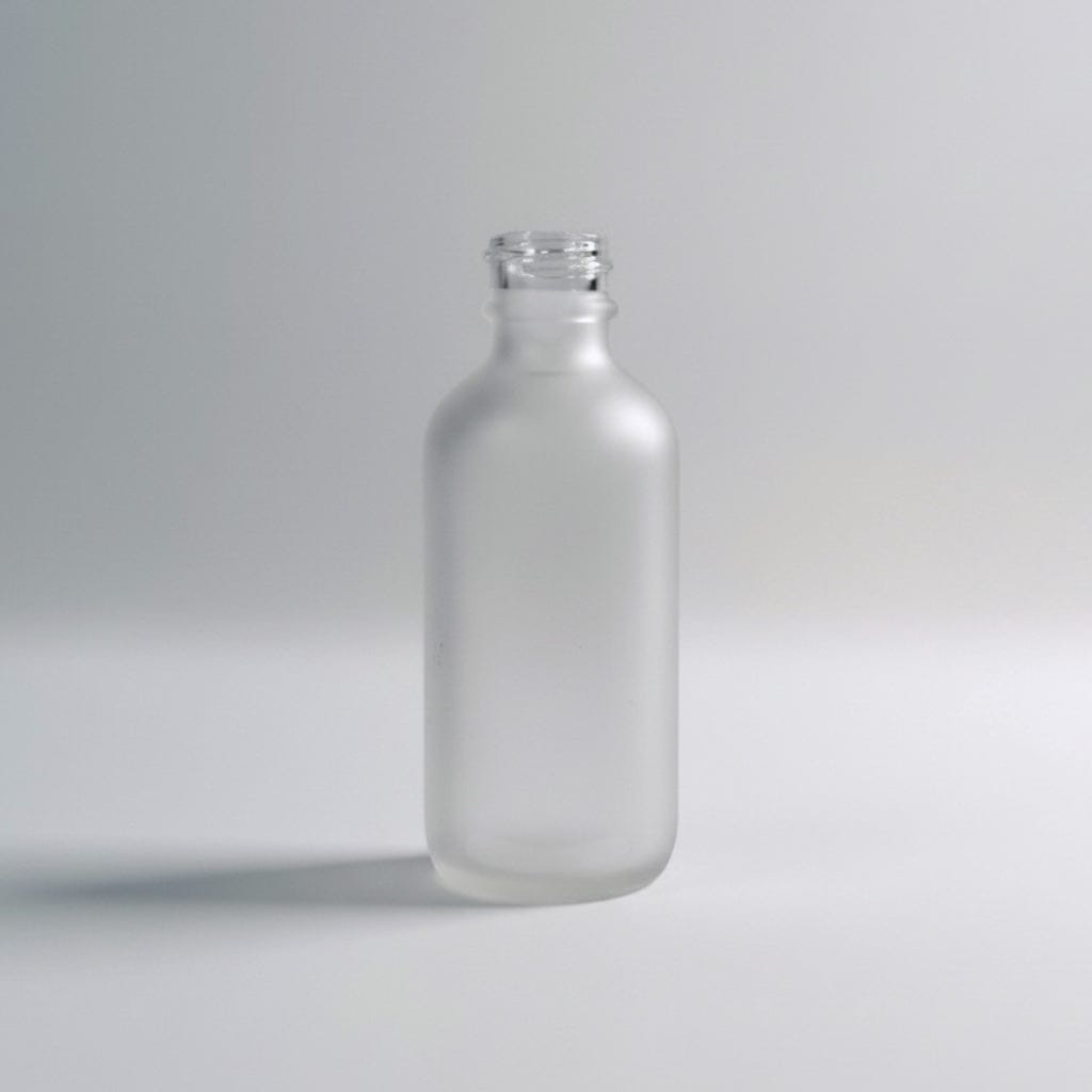 Pravada private Label Boston Round Frosted Glass Bottle - 2oz
