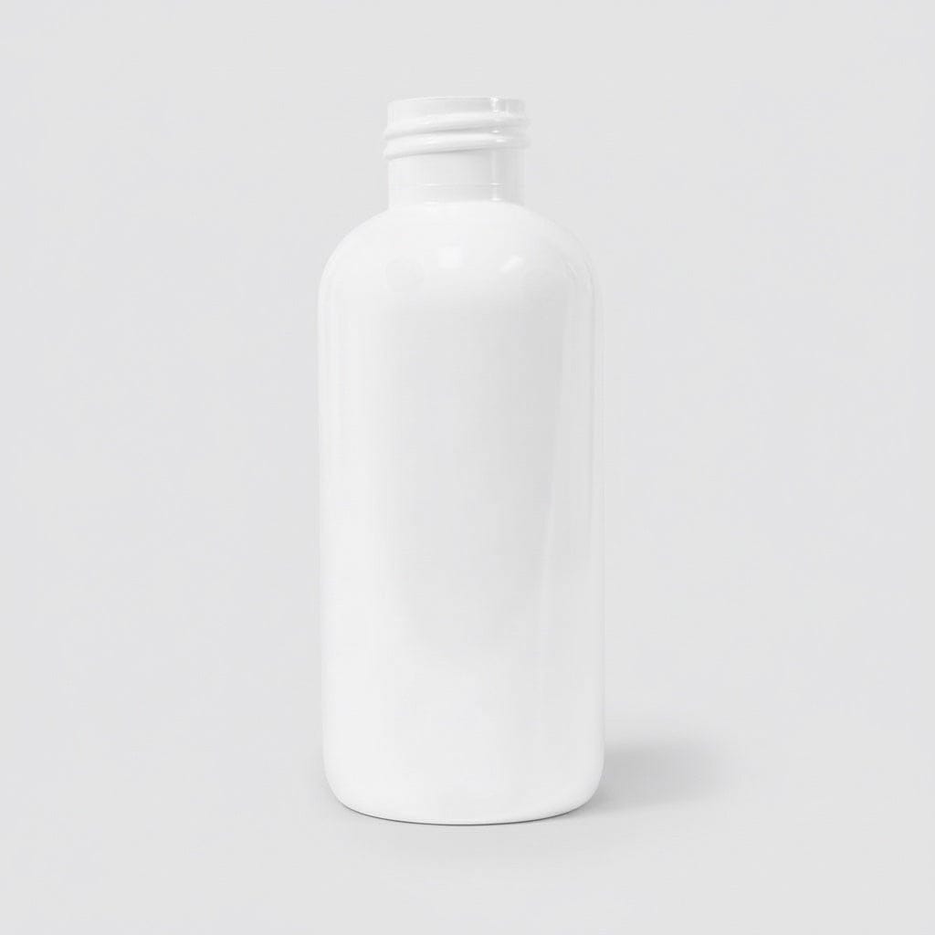 Pravada private Label Boston Round White Plastic Bottle - 4oz
