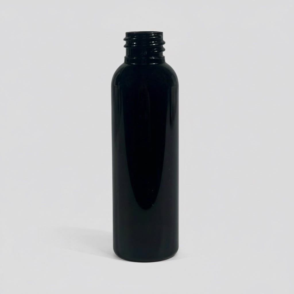 Pravada private Label Cosmo Round Black Plastic Bottle - 2oz
