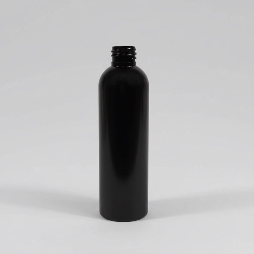 Pravada private Label Cosmo Round Black Plastic Bottle - 4oz