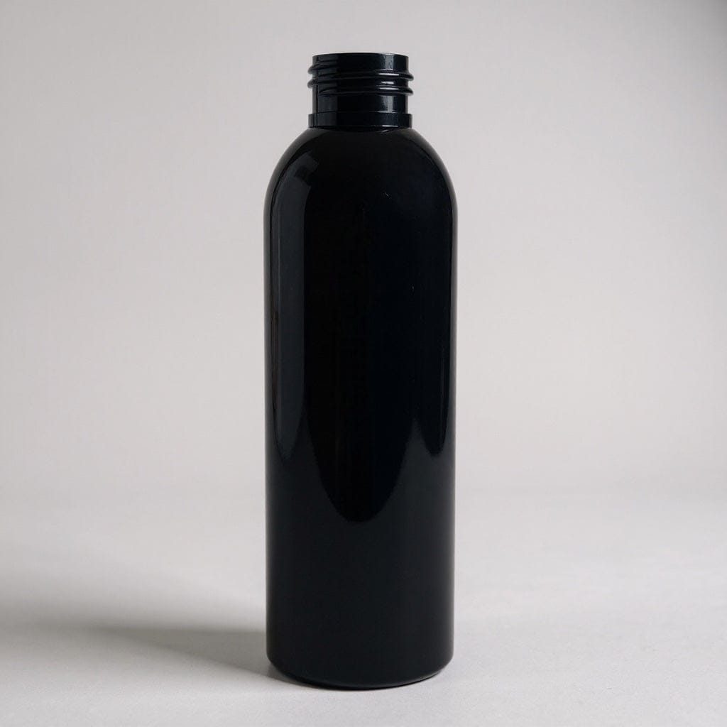 Pravada private Label Cosmo Round Black Plastic Bottle - 6oz