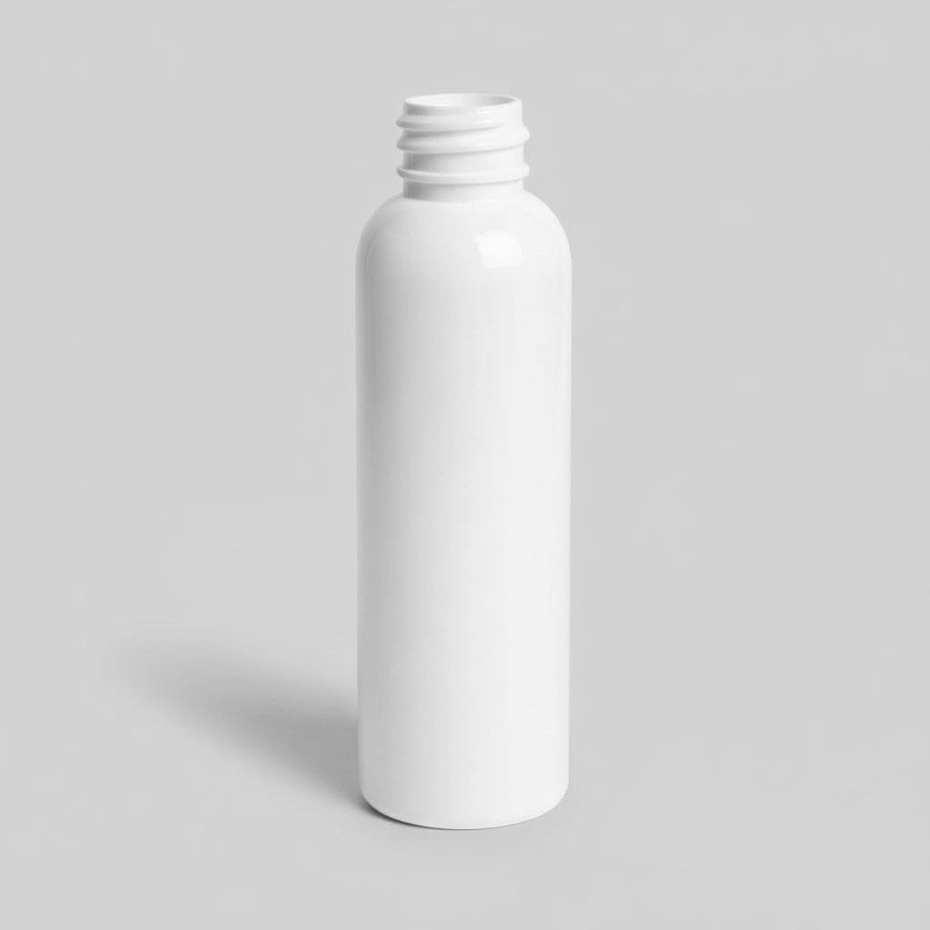 Pravada private Label Cosmo Round White PET Plastic Bottle - 2oz