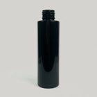 Cylinder Black PET Plastic Bottle - 4oz