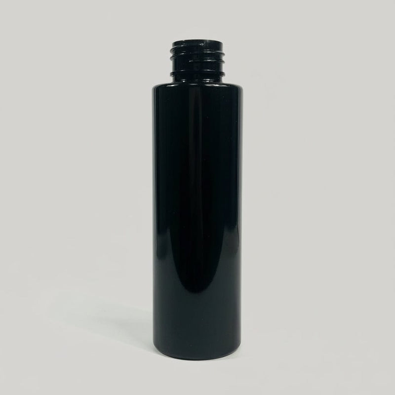 Pravada private Label Cylinder Black PET Plastic Bottle - 4oz