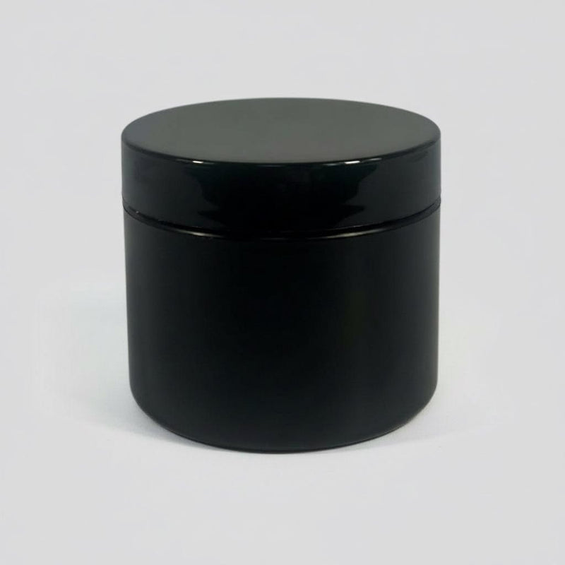 Pravada private Label Double Wall Black Plastic Jar - 2oz