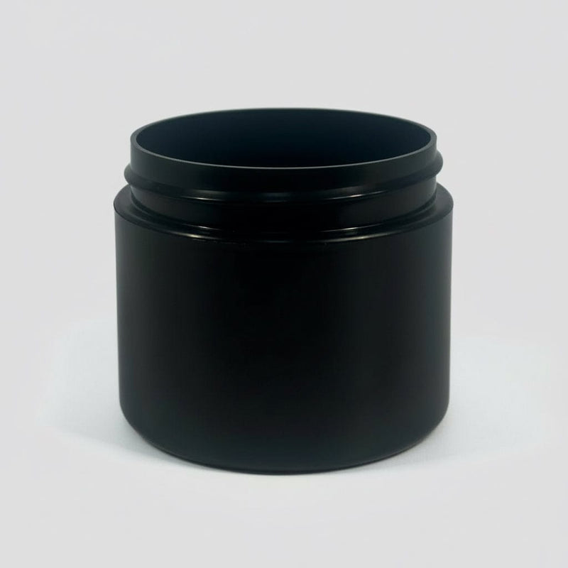 Pravada private Label Double Wall Black Plastic Jar - 2oz