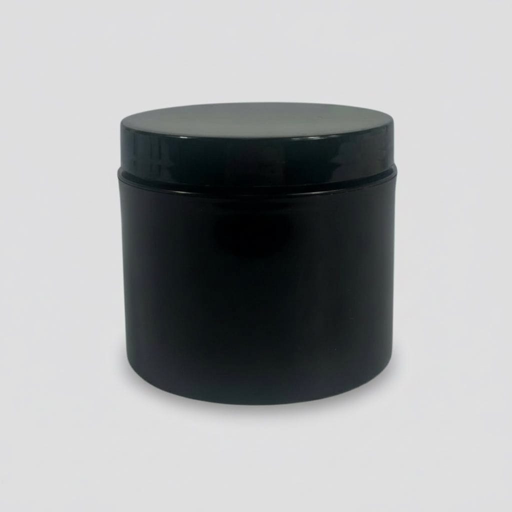 Pravada private Label Double Wall Black Plastic Jar - 4oz