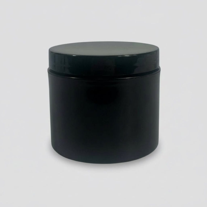 Pravada private Label Double Wall Black Plastic Jar - 4oz