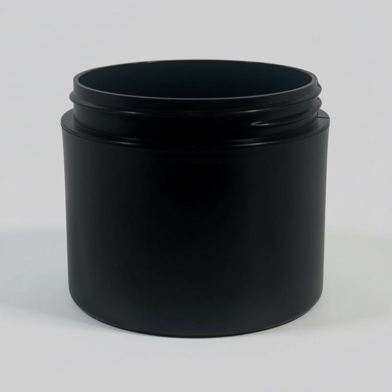 Pravada private Label Double Wall Black Plastic Jar - 4oz