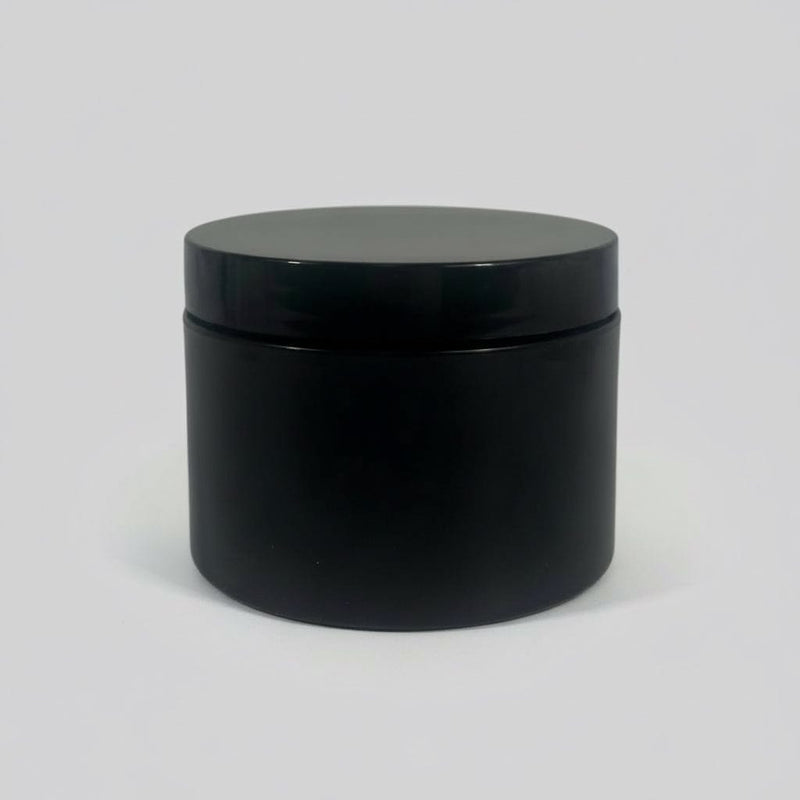 Pravada private Label Double Wall Black Plastic Jar - 8oz