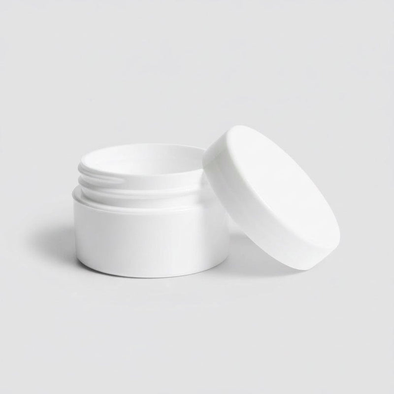 Pravada private Label Double Wall White Plastic Jar - 0.5oz