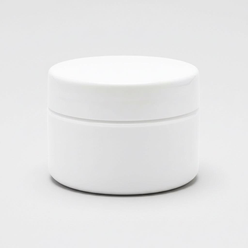Pravada private Label Double Wall White Plastic Jar - 0.5oz