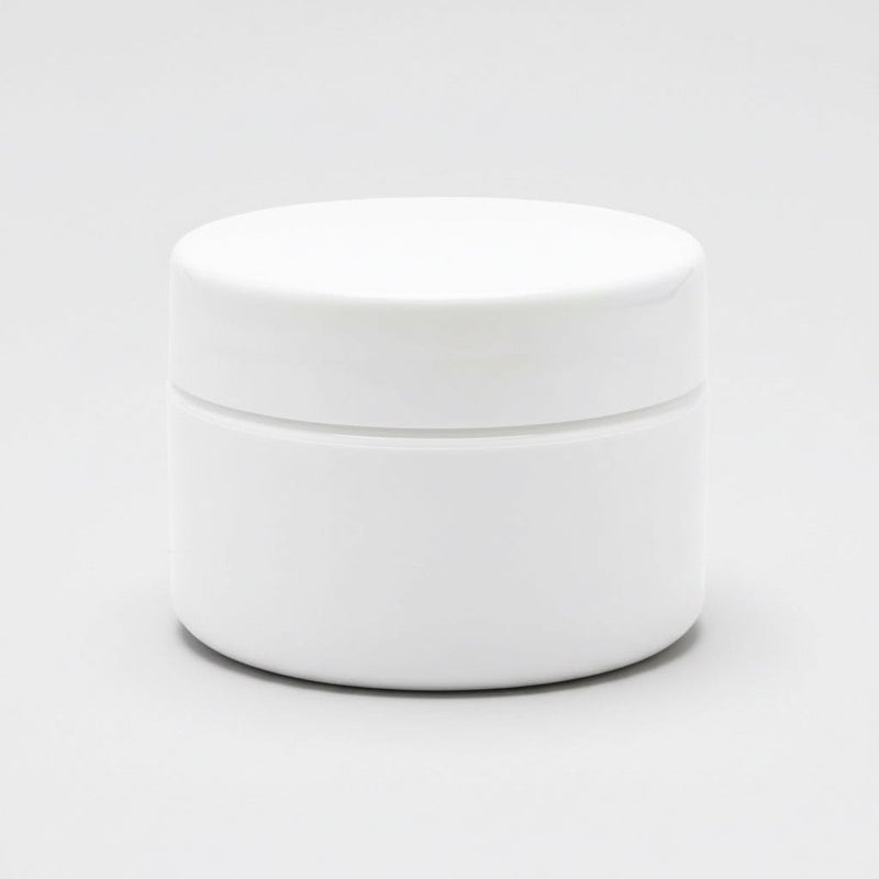 Pravada private Label Double Wall White Plastic Jar - 0.5oz