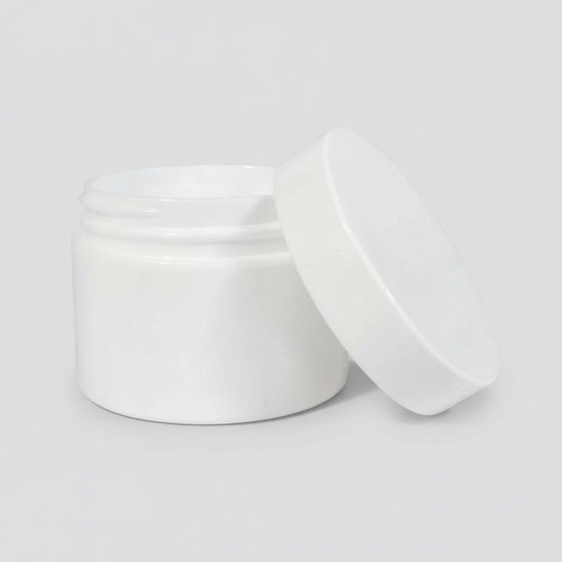 Pravada private Label Double Wall White Plastic Jar - 1oz