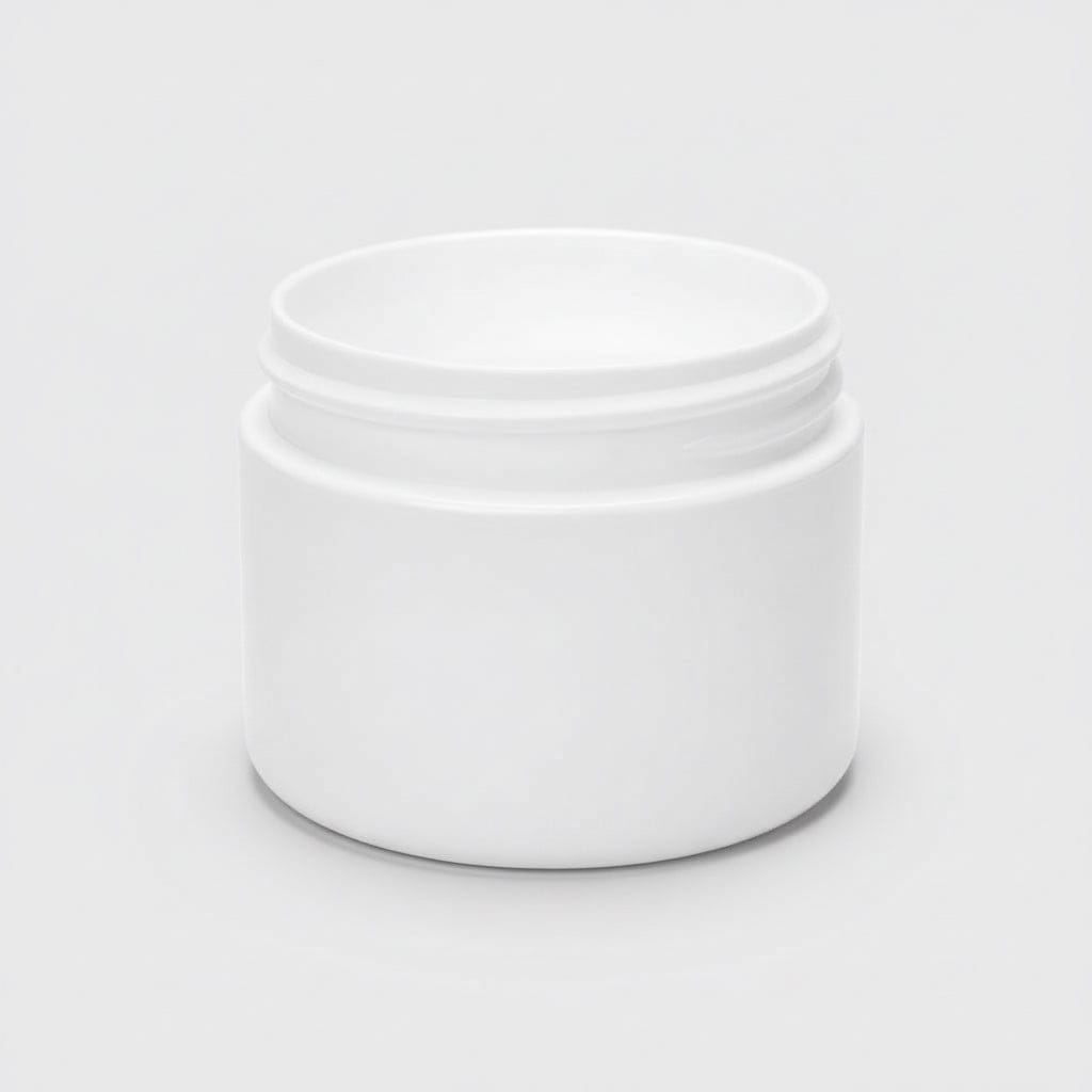 Pravada private Label Double Wall White Plastic Jar - 1oz