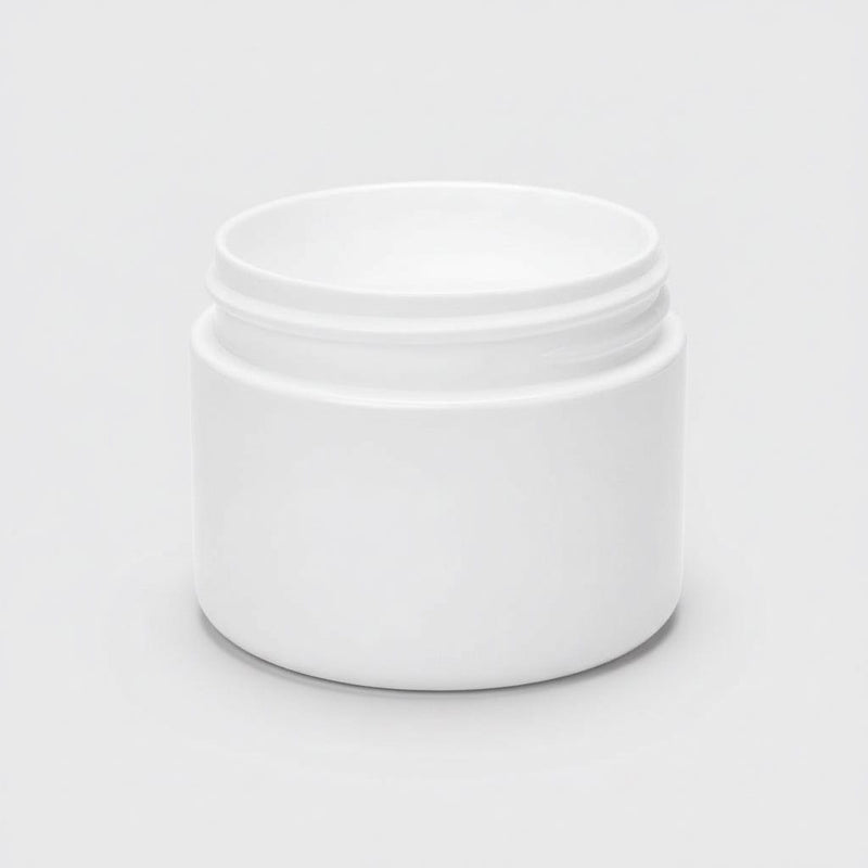 Pravada private Label Double Wall White Plastic Jar - 1oz