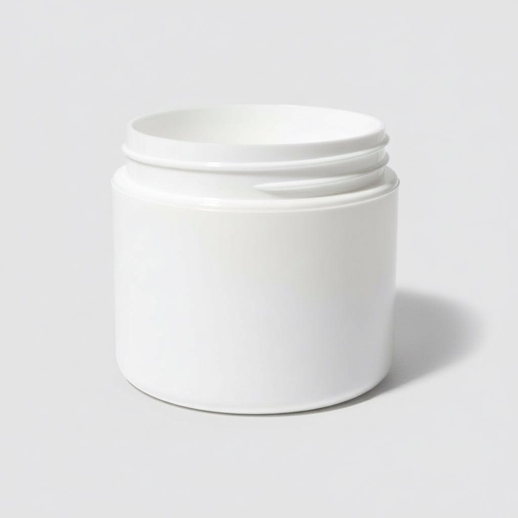 Pravada private Label Double Wall White Plastic Jar - 2oz