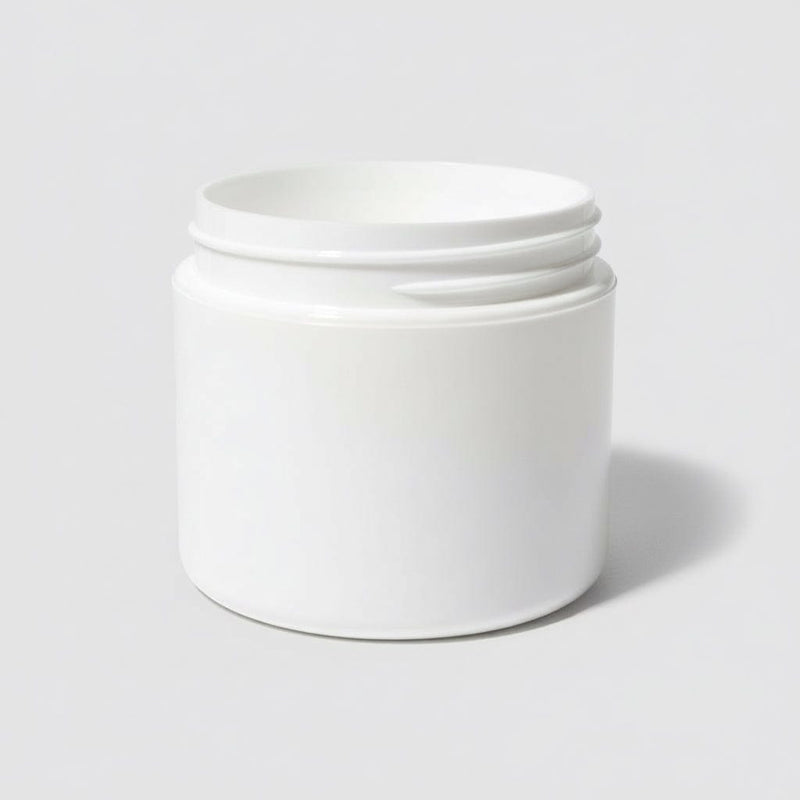 Pravada private Label Double Wall White Plastic Jar - 2oz