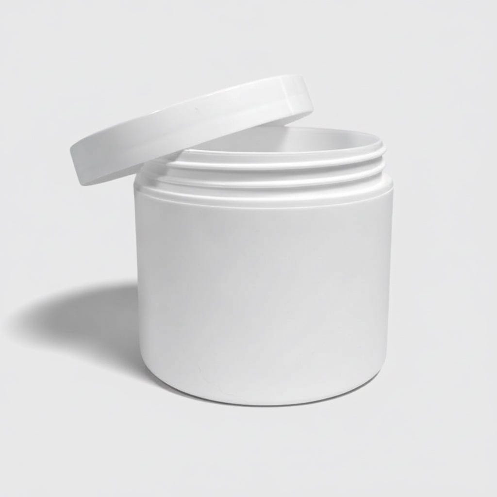 Pravada private Label Double Wall White Plastic Jar - 4oz