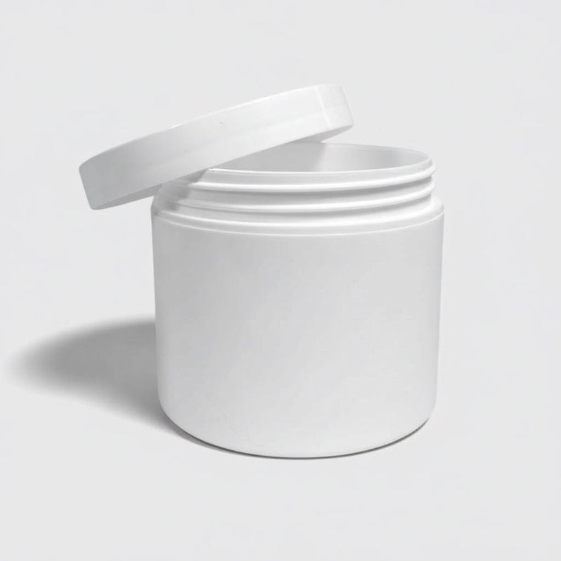 Pravada private Label Double Wall White Plastic Jar - 4oz