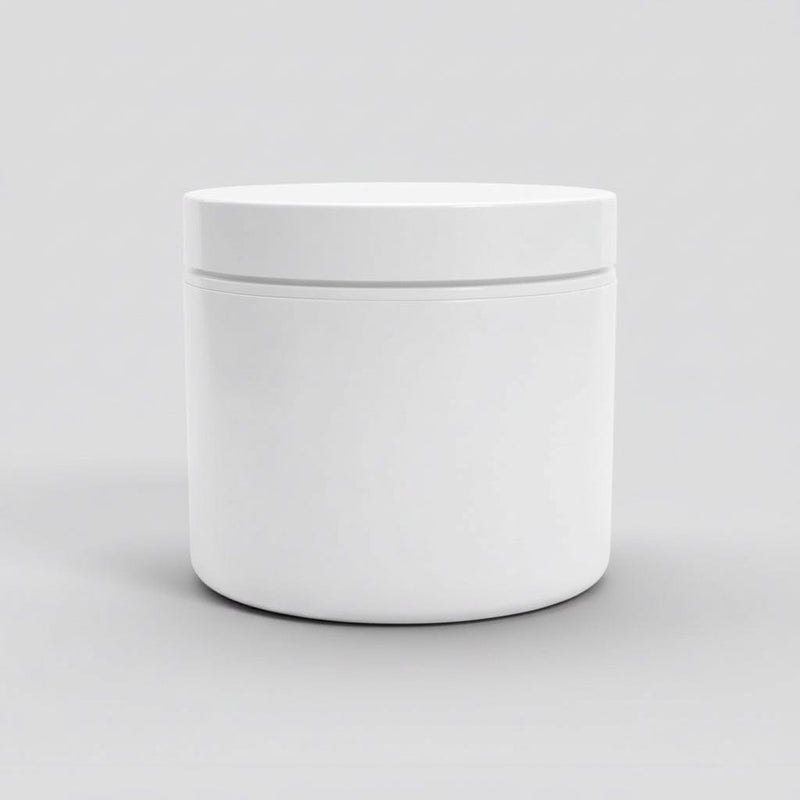 Pravada private Label Double Wall White Plastic Jar - 4oz