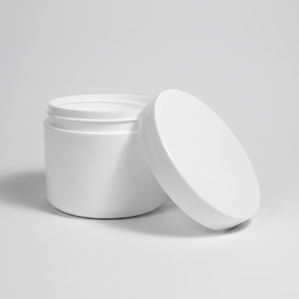 Pravada private Label Double Wall White Plastic Jar - 8oz