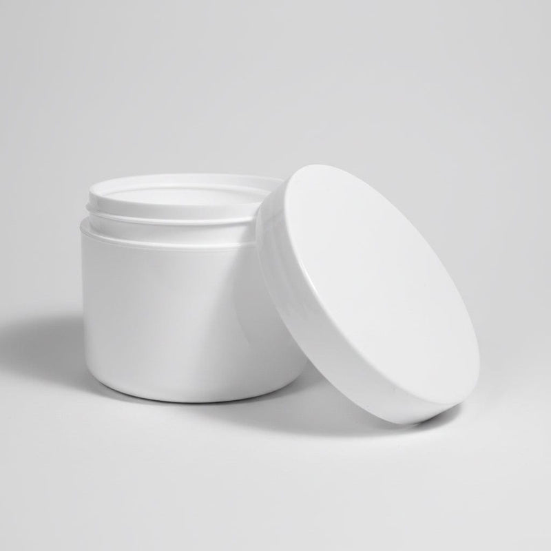 Pravada private Label Double Wall White Plastic Jar - 8oz