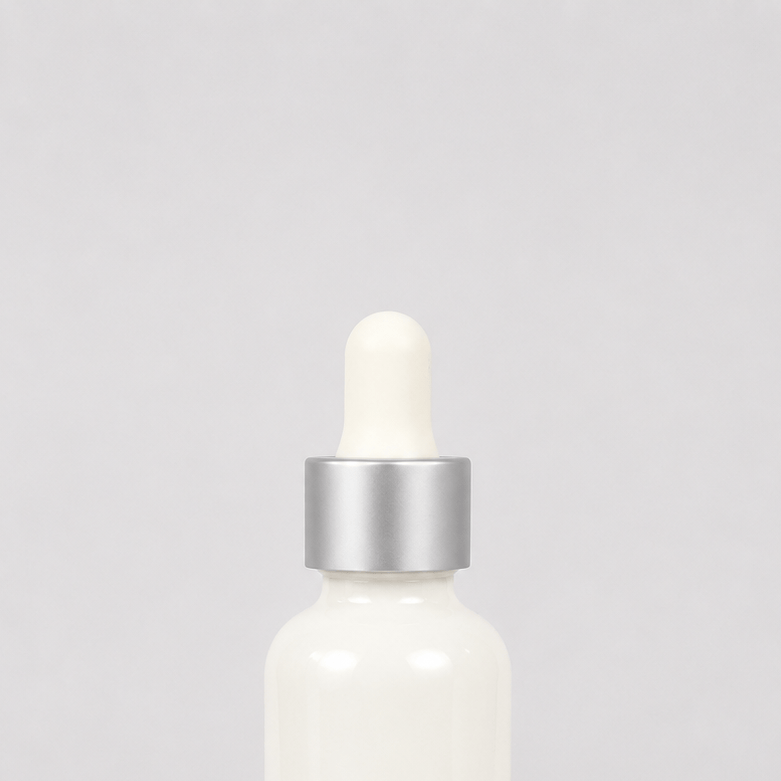 Pravada private Label Matte Silver Glass Dropper - 20-400