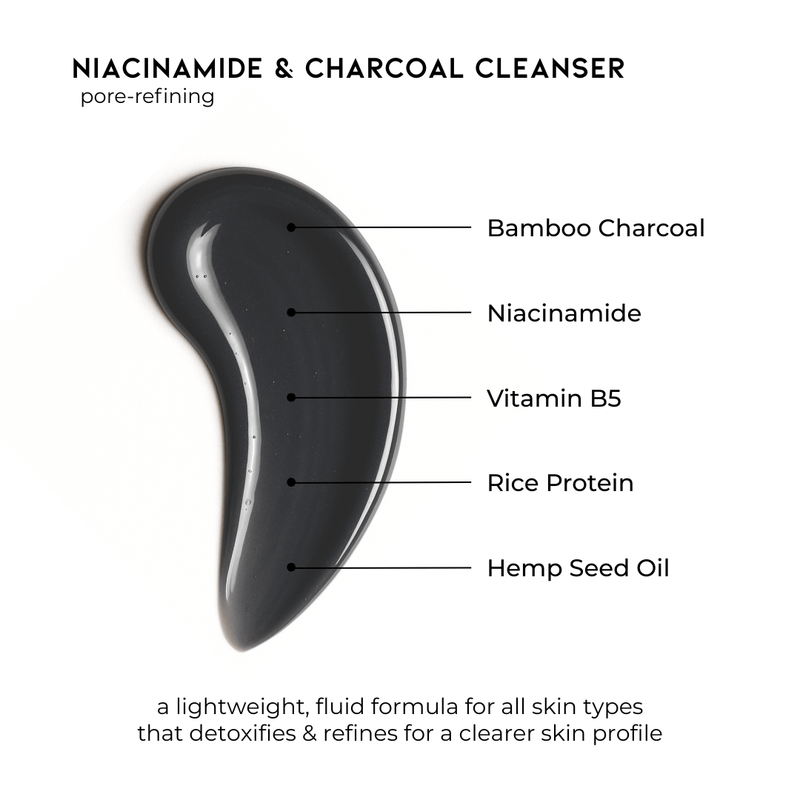 Pravada Private Label Niacinamide & Charcoal Pore Refining Cleanser - Samples