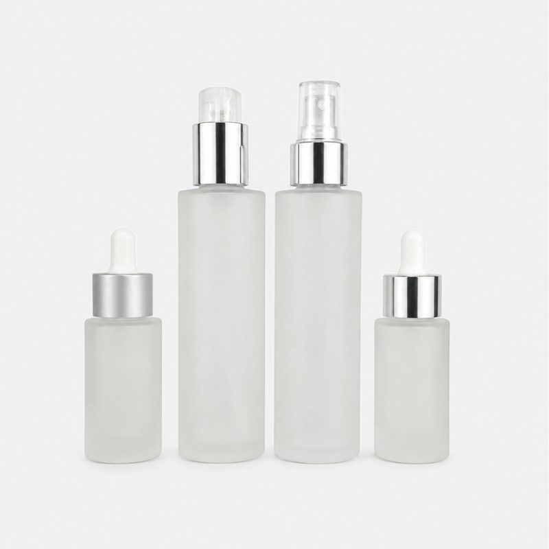 Pravada private Label Premium Aspen Frosted Glass Cylinder with Dropper - 30ml