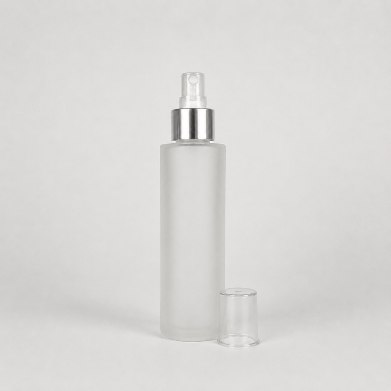 Pravada private Label Premium Aspen Frosted Glass Cylinder with Sprayer - 120ml