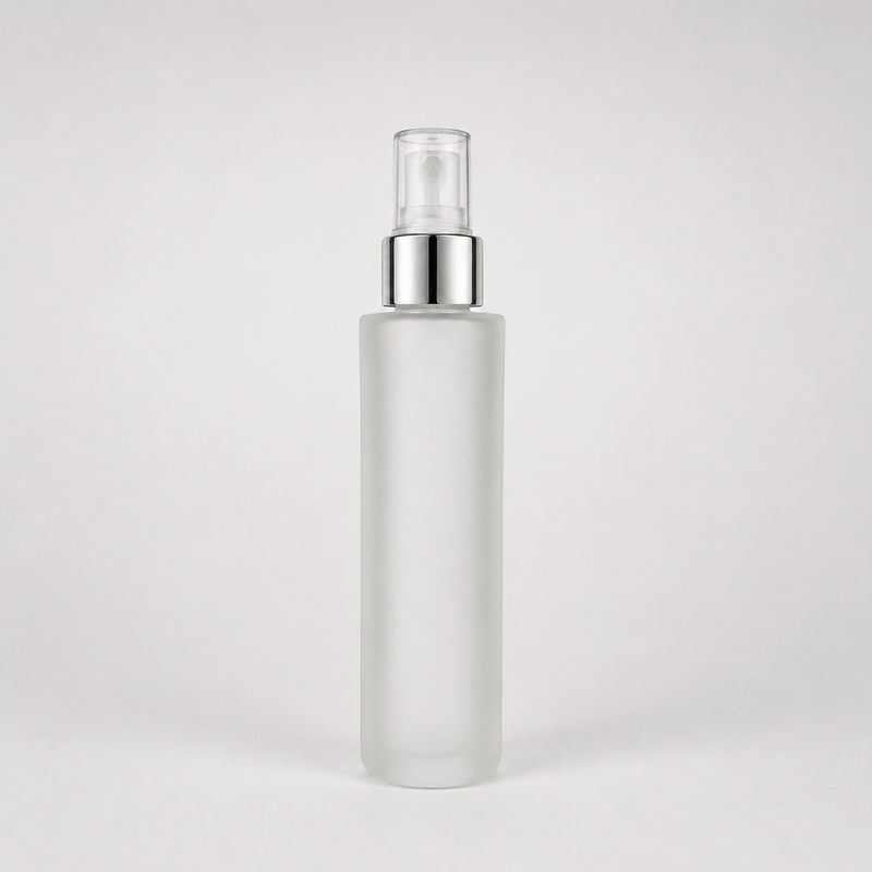Pravada private Label Premium Aspen Frosted Glass Cylinder with Sprayer - 120ml
