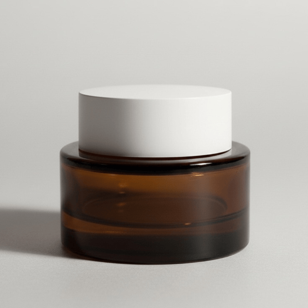 Pravada Private Label Premium Soho Amber Jar with Lid - 50ml