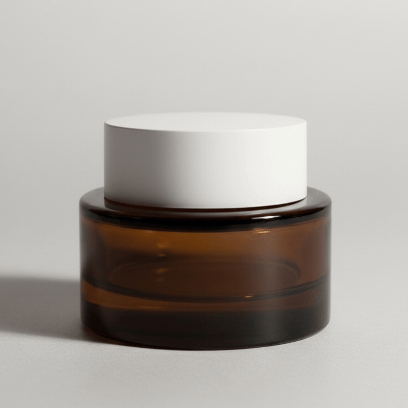 Pravada Private Label Premium Soho Amber Jar with Lid - 50ml