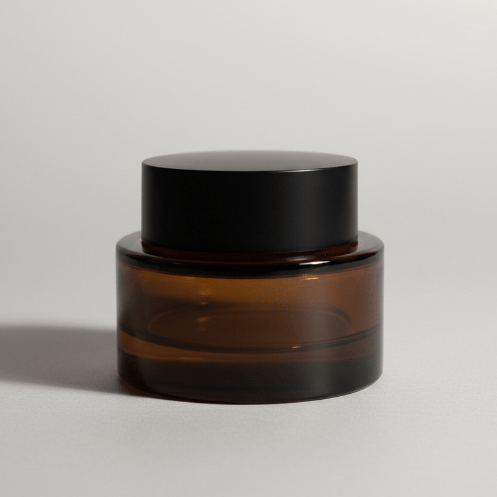 Pravada Private Label Premium Soho Amber Jar with Lid - 50ml