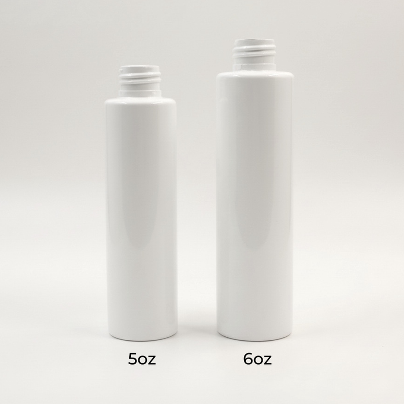 Pravada private Label Premium Tall Cylinder White Plastic Bottle - 5oz