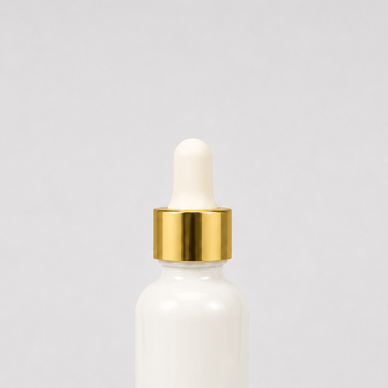 Pravada private Label Shiny Gold Glass Dropper - 20-400