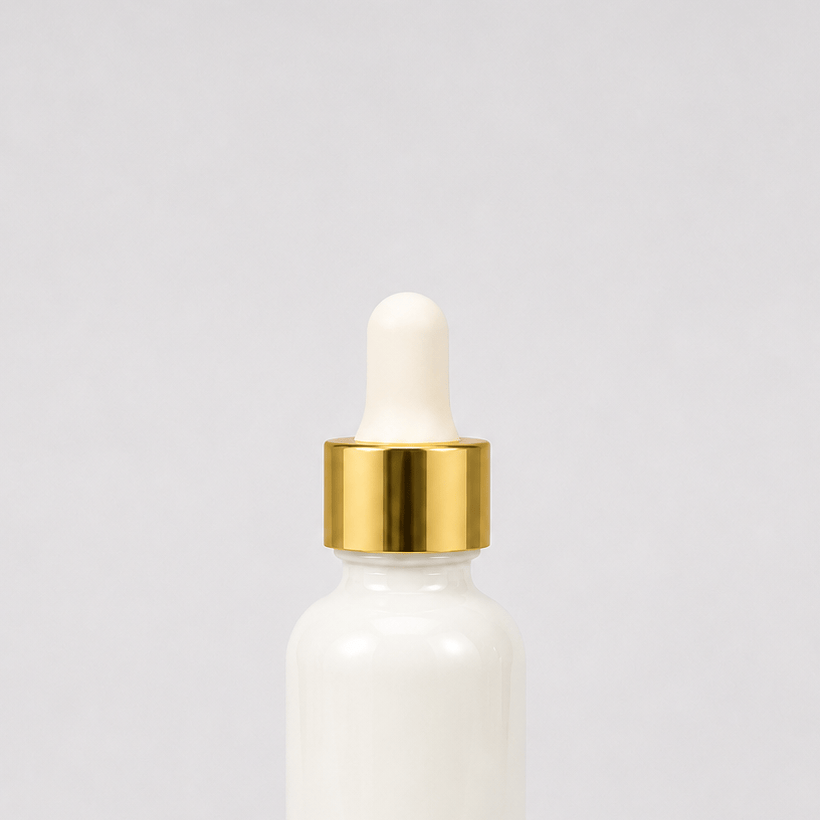 Pravada private Label Shiny Gold Glass Dropper - 20-400