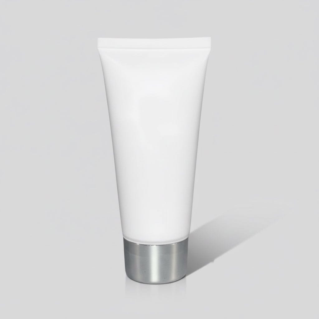 Pravada private Label White/Chrome Twist-Cap Tube - 2oz