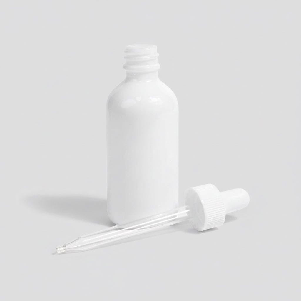 Pravada private Label White Ribbed Glass Dropper - Samples