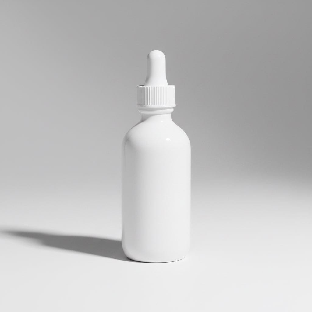 Pravada private Label White Ribbed Glass Dropper - Samples